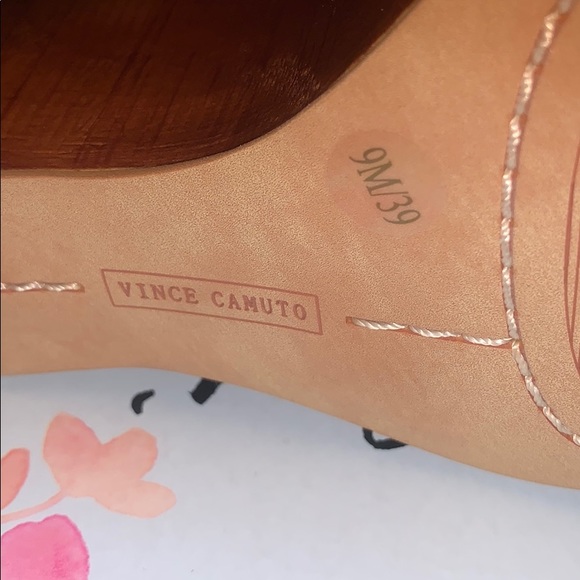 NWOT Vince Camuto wooden Wedge Heels Size 9. Coral - Picture 6 of 8